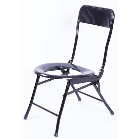 Playberg Folding Portable Toilet Seat for Camping and Hiking with Back Rest QI003448